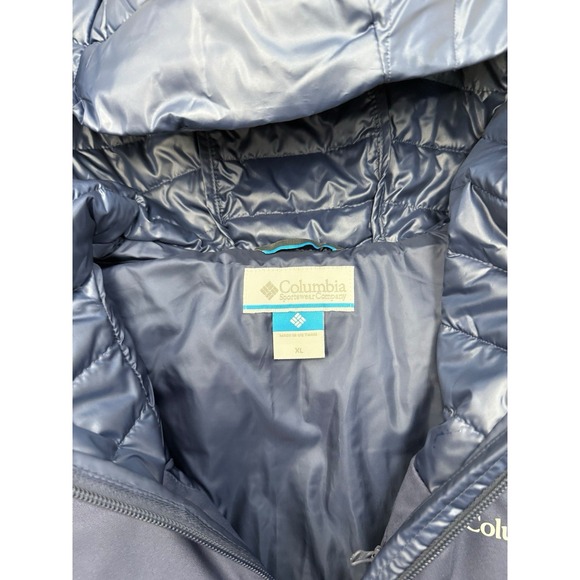 Columbia Women's Fenn Ridge Mid Insulated Hooded Jacket Blue XL - Picture 2 of 4